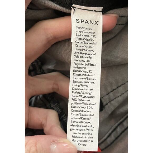 Spanx‎ Blackwash Camo Stretch Twill Cargo Jogger Women's Jogger Pants Size L/G - Picture 5 of 6